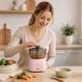 thumbnail image 4 of Electric Food Chopper For Kitchen, Meat Grinder With Stainless Steel Blade, Compact Food Processor For Vegetables And Garlic,Pink - 13.5X10Cm, 4 of 5