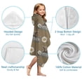 thumbnail image 7 of Brown Highland Cow Daisy Farmhouse Pattern Hooded Bath Towel，50"x30" for Ages 3 To 12 Kids, Quick Dry Lightweight Soft Microfiber Hood Beach Towel Cover Up for Kids, 7 of 7