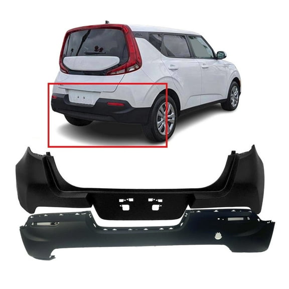DCP Rear Bumper Cover Kit for 2020-2022 Kia Soul EX LX S X-Line KI1114115 KI1115127
