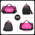 thumbnail image 5 of 22" Travel Duffle Bag with Shoe Compartment, Carry-on Overnight Bag for Gym Sport Travel,Pink - LX238, 5 of 7