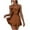 Brown, variant on Summer Dress for Women Women Satin Backless Mini Romper Dress with Shorts Spaghetti Strap Playsuits Tie Back Summer Ruffle Layer Jumpsuits Dress Features: Material: Satin Romper Dress Made o