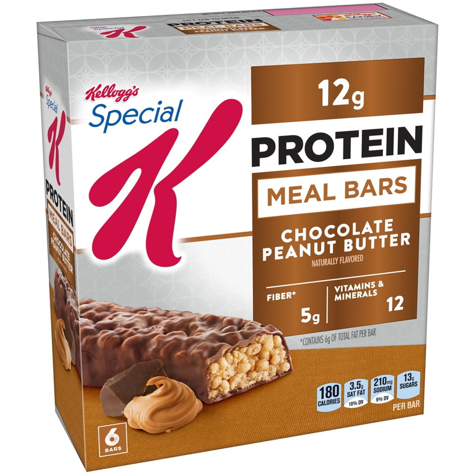 Kellogg's Special K Protein Meal Bar, Chocolate Peanut Butter, 12g Protein, 6 Ct by Kellogg Sales Co.,