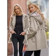 thumbnail image 5 of Women's Long Raincoat with Hood Outdoor Lightweight Windbreaker Rain Jacket Waterproof, 5 of 7
