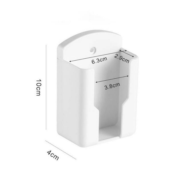 Wall Mounted New Universal Air Conditioning TV No Punching Required Remote Control Holder Rack Shelf Mobile Phone Plug Case Storage Box WHITE