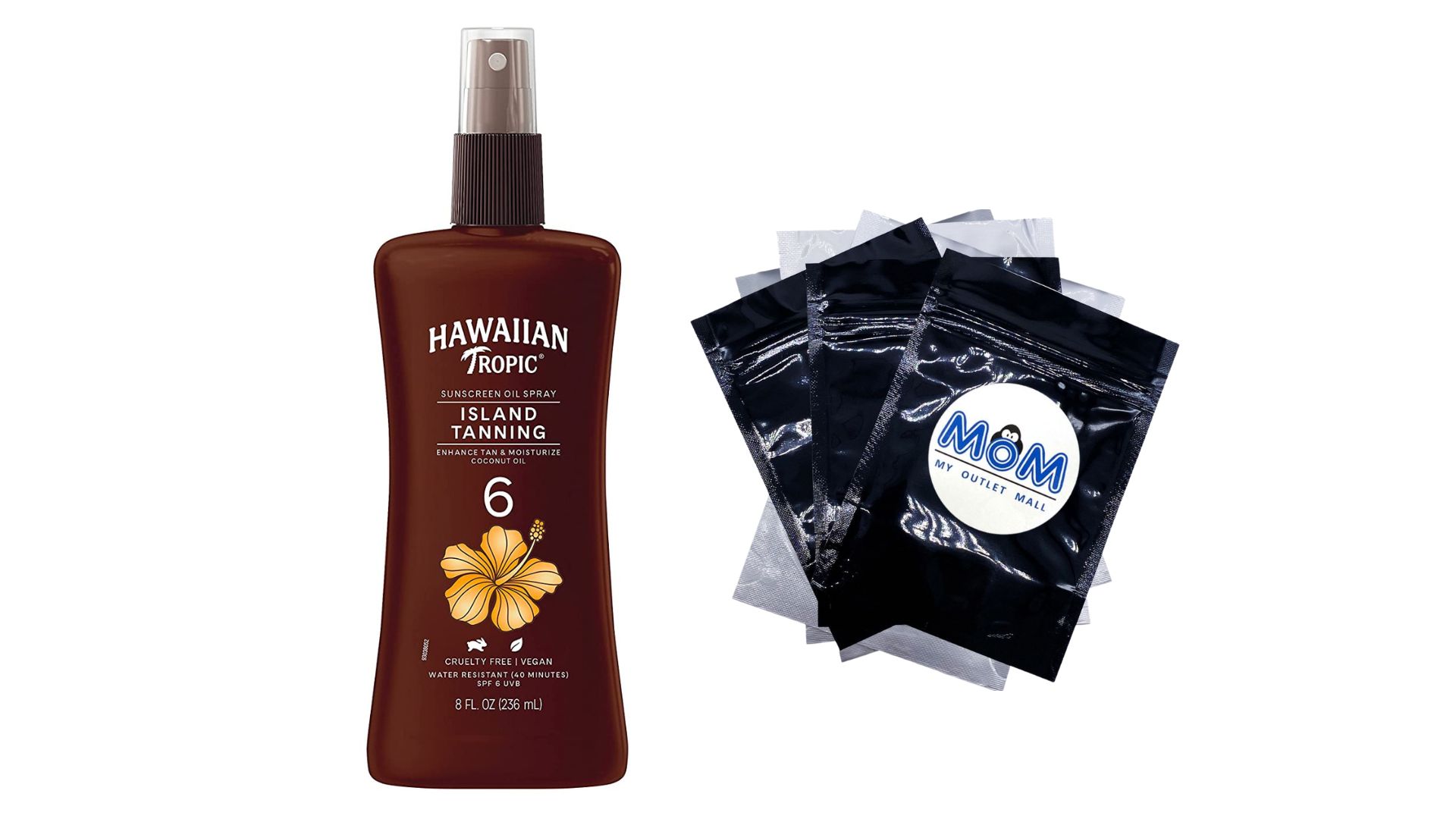 Island Tanning Oil Dry Spray SPF 6 Made with Coconut Oil 1 pack 8oz