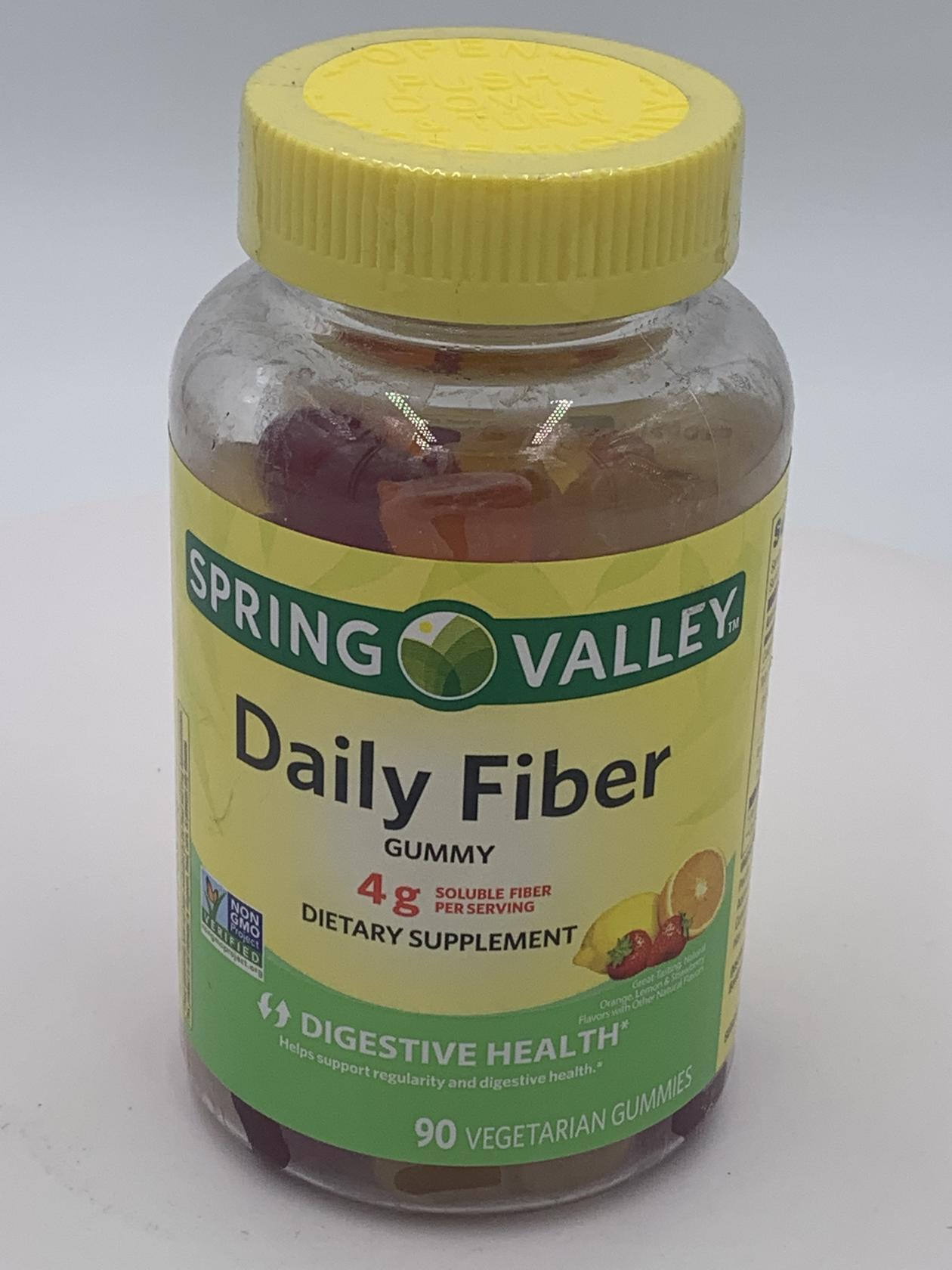 Spring Valley Daily Fiber Gummies 4mg 90 Count Walmart 