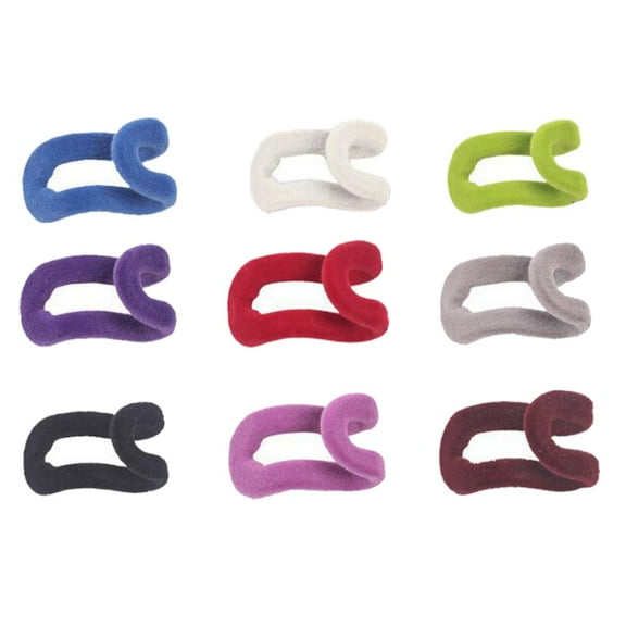 landege 20pcs Space Save Hangers Rack Anti-slip Mini Flocking Clothes Cascading Hangers Closet Organiser(Assorted Color)