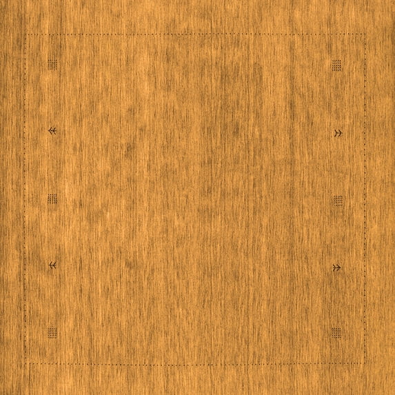 Ahgly Company Indoor Square Abstract Orange Contemporary Area Rugs, 4' Square
