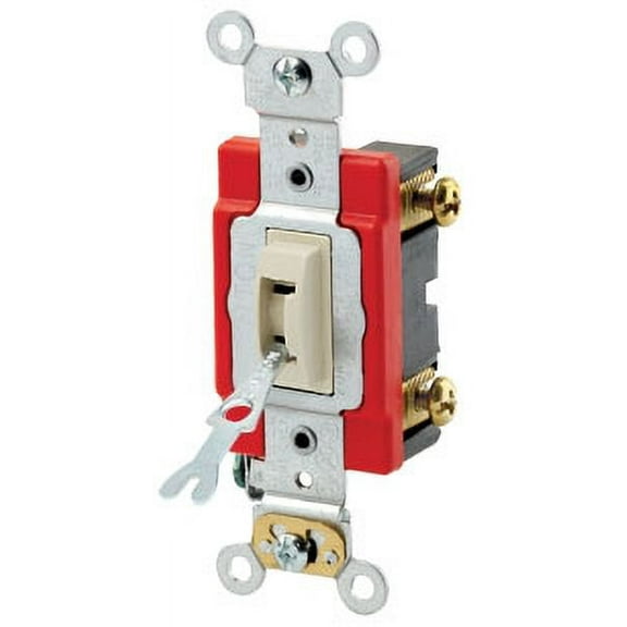 Leviton 20-Amp Toggle Switch 1221-2IL, Ivory