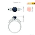 thumbnail image 5 of Angara Natural 1.6 Ct. Blue Sapphire with Diamond Vintage Inspired Ring in 14K White Gold for Women (Ring Size: 12), 5 of 10