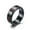 Black, variant on 8MM Lucky Dice Spinner Band Mens Titanium Steel Silver/Gold/Black Ring Size 6-12