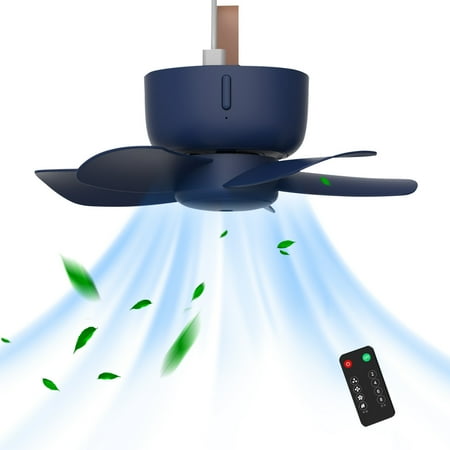 

Tiitstoy Fan Mini Usb Tent Fan with 4-Speed Remote Timing Function Suitable for Camping Outdoor Hanging Gazebo Tent Roof Fan Indoor ( with 9.84 Feet Extension Cord)