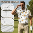 thumbnail image 5 of KUIFORTI Daisy Bee Matching Golf Shirts for Couple Quarter Zip Couple Golf Matching Outfits Breathable Fabric Mens Hawaiian Shirt Keep Cool in Hot Weather Machine Washable, 5 of 6