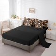 thumbnail image 3 of Homewish Bohemian Checkered Animals 7 Pieces Full Size Bedding Sets,Vintage Deer Bear Full Size Bed in a Bag,Brown,Black Reversible, 3 of 8