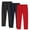 Red1, variant on GigrtiJin 3 Pack 3-12 Years Toddler Kids Leggings Solid Color Elastic Waisted Straight Leg Base Long Pants Lightweight Athletic Pants