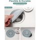 thumbnail image 5 of Silicone Hair Catcher for Shower and Bathtub, 5-Pack Drain Cover Accessories for Easy Cleaning and Clog Prevention, 5 of 5