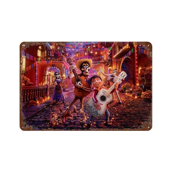 COCO Dream-theme Metal SignPersonalized Metal Sign Wall Decor for fans,friends,family and Lovers Gifts 8x12 Inch