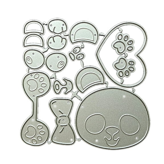 ROCKROK Cute Bear Metal Cutting Dies Scrapbooking Stencil Die Cuts Card Embossing Album