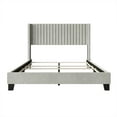 thumbnail image 6 of Home Design Ashland Twin Velvet Upholstered Panel Bed Frame with Wingback Headboard and Foam Padding, Light Gray, Easy Assembly, 6 of 11