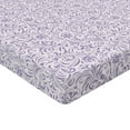 thumbnail image 2 of Ambesonne Floral Fitted Sheet, Abstract Curly Foliage, Queen Size, Pale Mauve and Lavender, 2 of 3