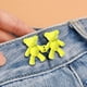 thumbnail image 2 of Cute Bear No-Sew Waist Button, Jean Buttons Pins For Loose Jeans Waist Button, No Sewing Required, Waist Tighten Metal Waist Button Pin For Jeans, 2 of 3