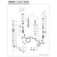 thumbnail image 6 of Kingston Brass KB8965CML Manhattan Two-Handle 3-Hole Deck Mount Widespread Bathroom Faucet with Pop-Up Drain in Oil Rubbed Bronze, 6 of 8