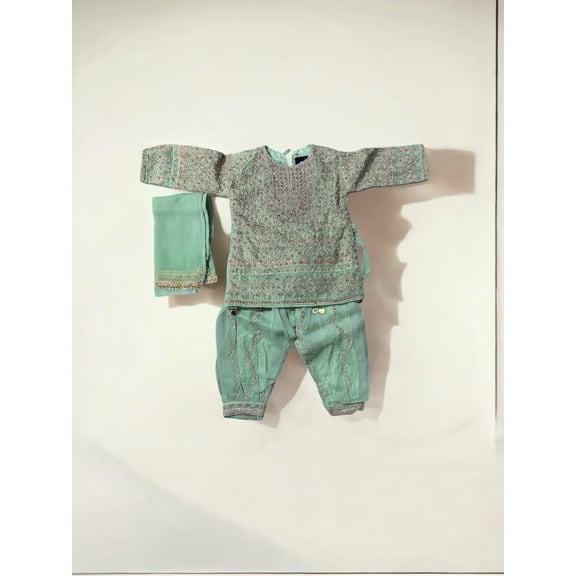 Traditional Designer Salwar Kameez for Little Girls, Elegant & Stylish Cultural Wear, 201