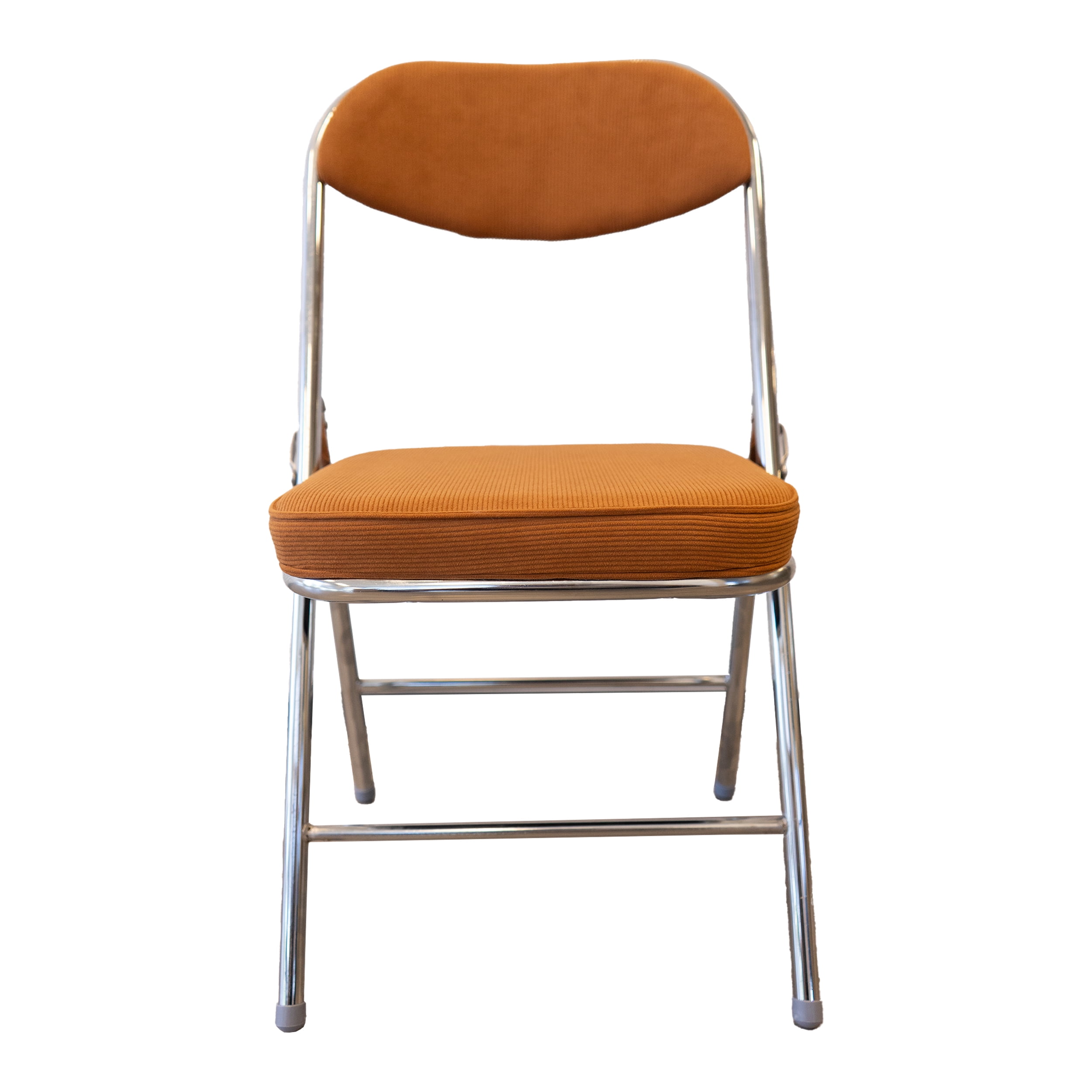 RTC Group Vurban Furniture Padded Folding Chairs with Cushion, Durable & Portable Foldable Fabric Chairs for Indoor & Outdoor, Party, Dining, Work, Banquet - Pumpkin Brown, Set of 2