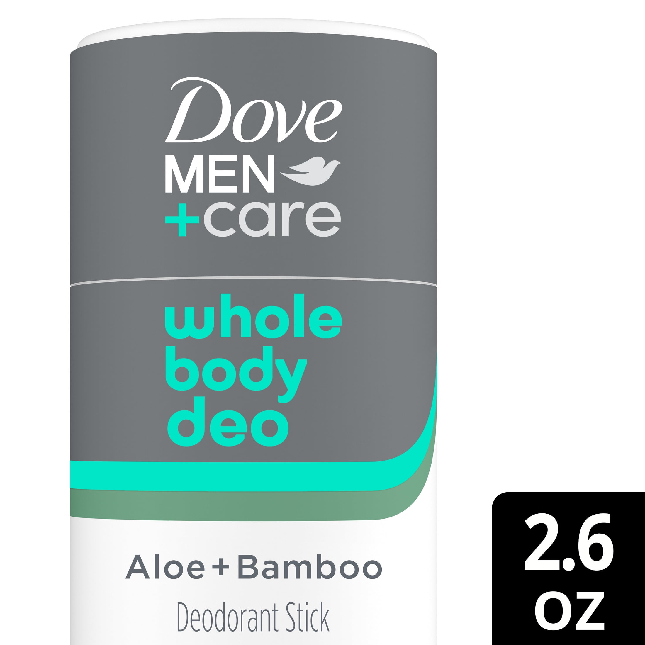 (2 pack) Dove Men +Care Whole Body Deo Stick, Bamboo & Aloe 2.6 oz