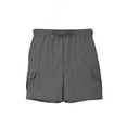thumbnail image 6 of NAISIBABY Boys Cargo Shorts, Elastic Waist Solid Color Summer 2025 Shorts with Pockets Gray 11-12T, 6 of 7