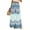 Light Blue, variant on Women's Floral Palazzo Pants - High Waist Wide Leg Bohemian Summer Casual Trousers with Elastic Waist & Pockets ,Black,L