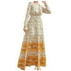 Lolmot Women Fashion Comfortable Winter Casual Floral Print Long Sleeve VNeck Dress Walmart.ca