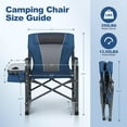 LET'S CAMP Oversized Folding Director Chair Outdoor Heavy Duty Camping