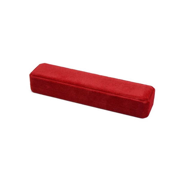 Caja de regalo de joyería, collar Rectangular de terciopelo, pulsera, caja de cadena de mano, embalaje de joyería para Festival, contenedor de Ropa, zapatos y accesorios Miscelánea Vino rojo Jumpingount AP016243-07