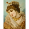 thumbnail image 2 of Franz Russ The Elder 19x24 Black Ornate Framed Double Matted Museum Art Print Titled: Half -Length Portrait of a Lady in the Rich Costume, 2 of 5