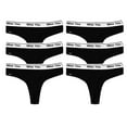 thumbnail image 2 of Sunm Boutique Women's Stretch Ribbed Thong,Sports G-Strings Thong Underwear for Women 6 Pack, S-XL, 2 of 13