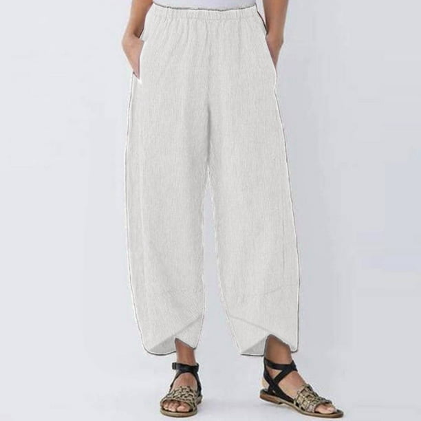 WILLBEST Pantalones Casuales de Verano: Pantalones Cómodos de Talla Grande para Mujer con Un Ajuste Relajado y Elegante. Extra Grande