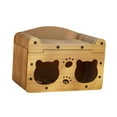 thumbnail image 4 of Milaget Cardboard Cat House Castle Exercising and Playing Kitty Condo for Home Decor double layer, 4 of 9