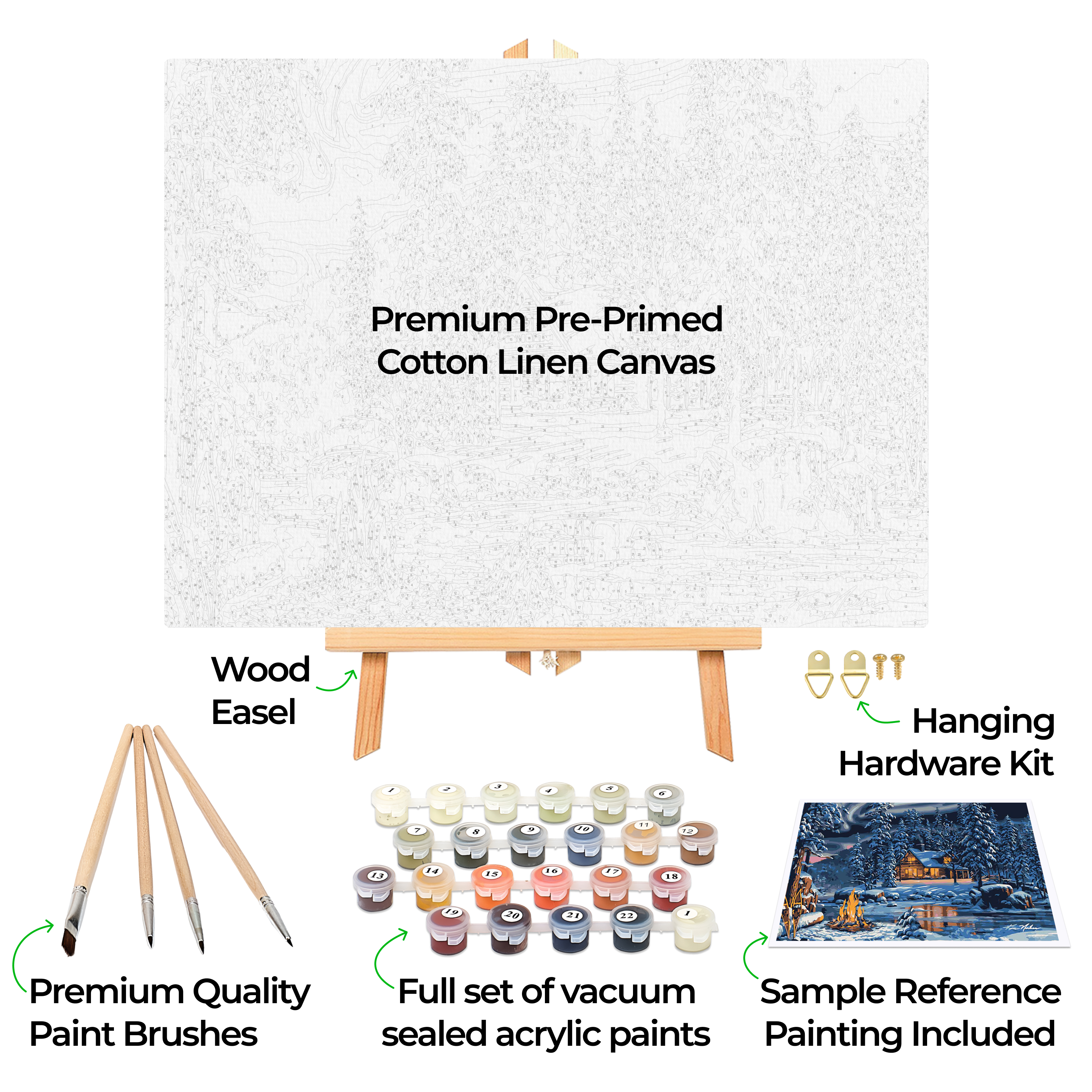 Ledgebay Paint by Number for Adults Crafts for Adults(Aurora Bliss)