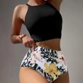 thumbnail image 4 of Conjunto de bikini con estilo para mujer, traje de baño de dos piezas, traje de baño sólido, ropa de playa OAVQHLG3B Store  lin121212, 4 of 4
