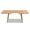 Natural Brown, variant on Capri 47-78.5" Solid Oak Wood 4-6 Seat Extendable Leaf Dining Table Natural Brown Red Oak