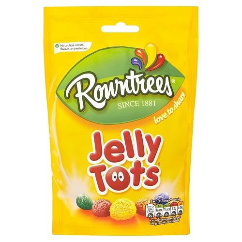 Original Rowntrees Jelly Tots Sweets Bag Pouch Imported From The UK England, 150g