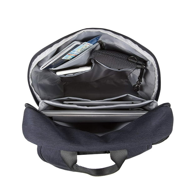 Travelon Anti Theft Metro Backpack Navy Heather One Size Walmart Business Supplies