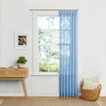 thumbnail image 3 of Mainstays Woven Stripe Sheer Indoor Curtain Single Panel, Tab Top, Blue Ash, Polyester, 50"W x 84'L, Adult, 3 of 7