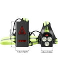 thumbnail image 4 of Lumière de Course Nocturne 380LM Rechargeable avec Batterie 2000mAh et 3 Modes Lampe de Sécurité Étanche Lumière d'Avertissement Réglable pour Course Extérieure Jogging Camping Randonnée, 4 of 10