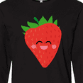thumbnail image 4 of Inktastic Strawberry Kawaii Long Sleeve T-Shirt, 4 of 5