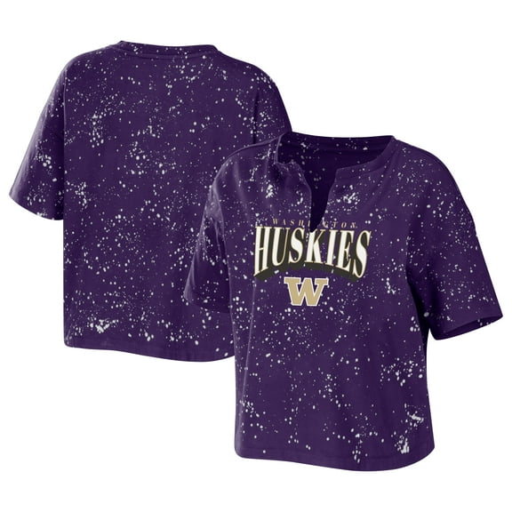 Women's WEAR by Erin Andrews Purple Washington Huskies Splatter T-Shirt
