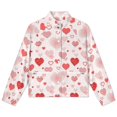 thumbnail image 4 of Jackets for Women Winter Coat Jackets Flannel Stand Collar Jacket(Modern Romantic Art Love,Size:S-4XL), 4 of 7