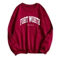 thumbnail image 3 of Fort Worth Texas Sweatshirts for Women 2025 Long Sleeve Crewneck Sweatshirt Pullover Tops Streetwear, 3 of 6