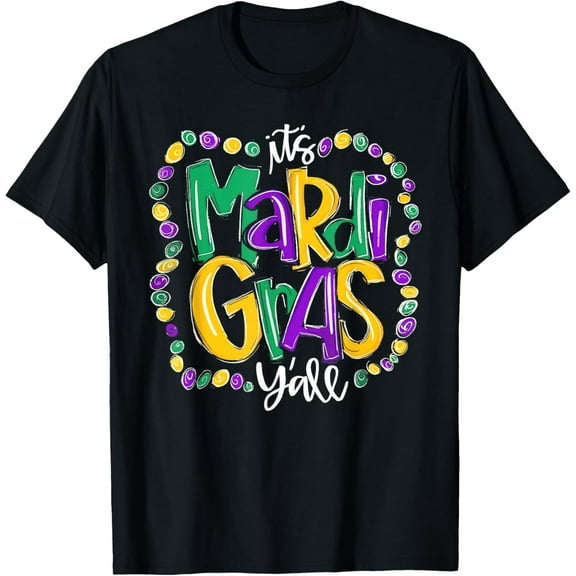 Its Mardi Gras Yall Tshirt Mardi Gras Party Mask Costume T-Shirt tee